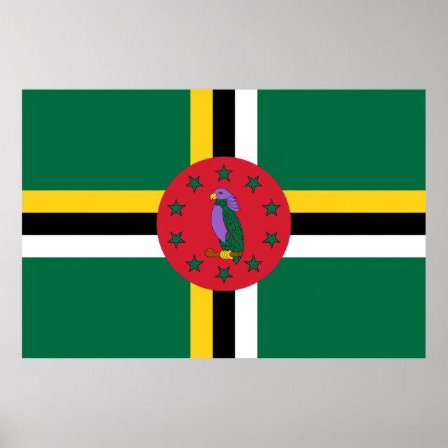 Poster Bandeira da Domínica (Frente)