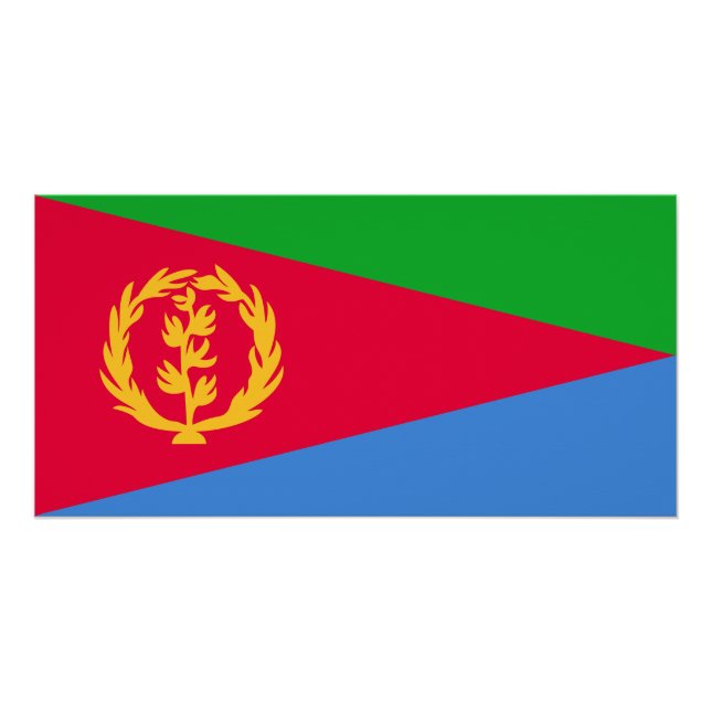 Póster Bandeira da Eritreia (Frente)