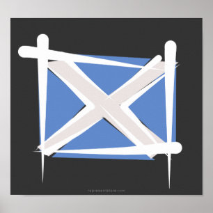 Poster Bandeira da escova de Scotland