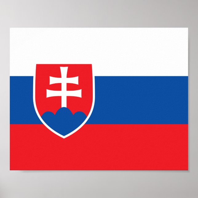 Poster Bandeira da Eslováquia (Frente)