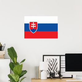Poster Bandeira da Eslováquia
