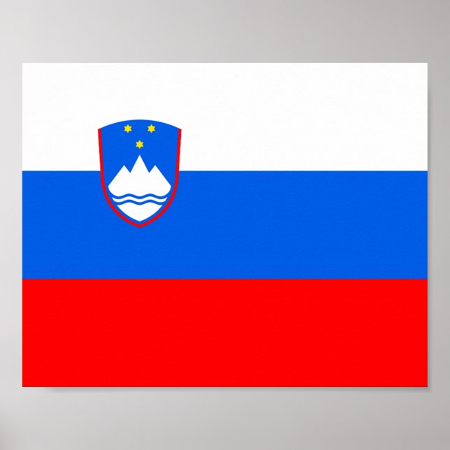 Poster Bandeira da Eslovênia (Frente)