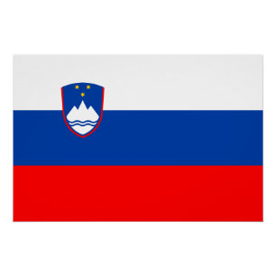 Póster Bandeira da Eslovênia