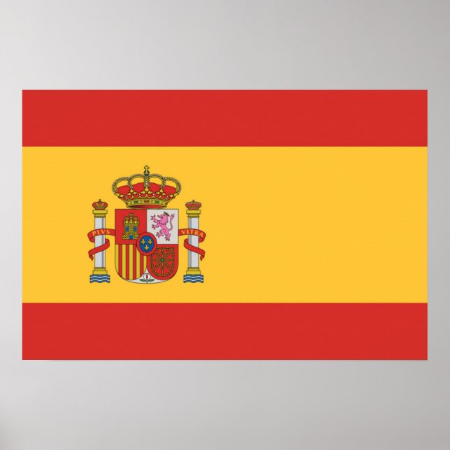 Poster Bandeira da Espanha (Frente)