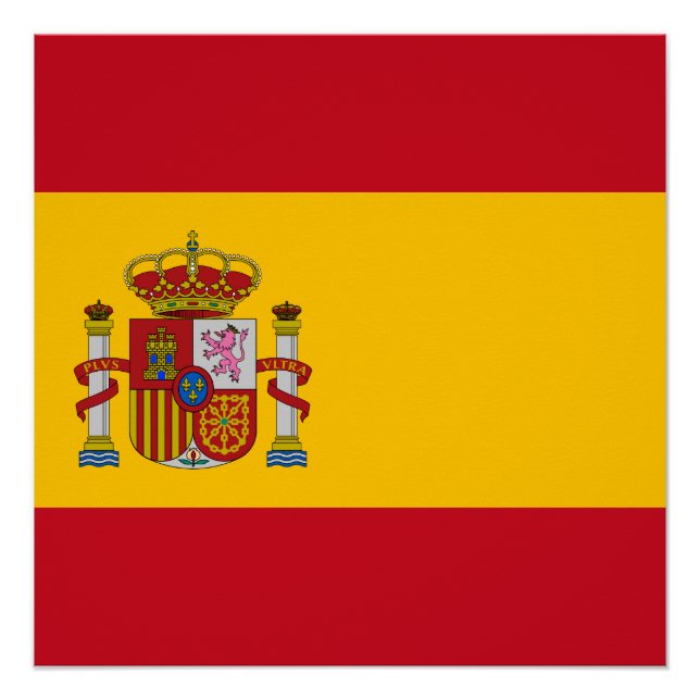 Póster bandeira da Espanha (Frente)