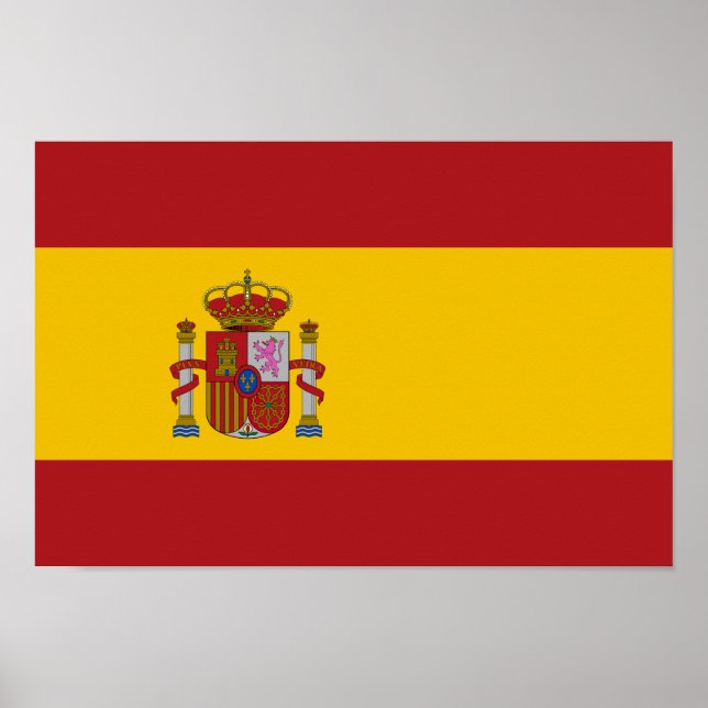 Poster Bandeira da Espanha (Frente)