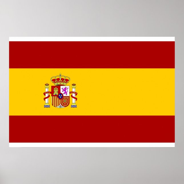 Póster bandeira da Espanha qualidade (Frente)