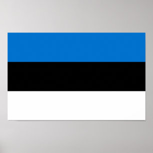 Poster Bandeira da Estônia
