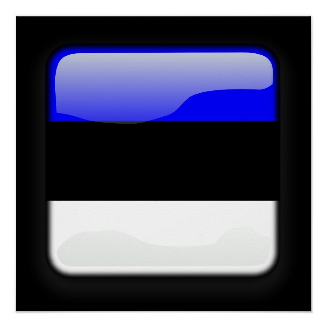 Póster Bandeira da Estônia (Frente)