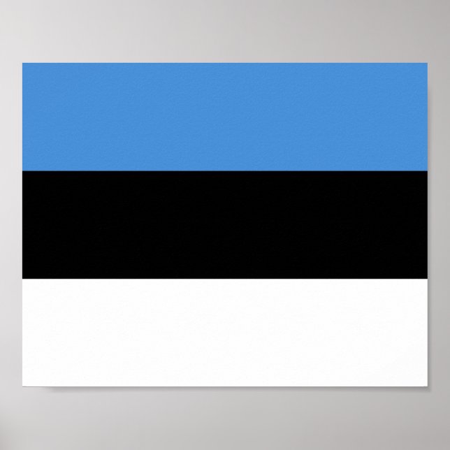 Poster Bandeira da Estônia (Frente)