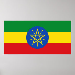 Poster Bandeira da Etiópia