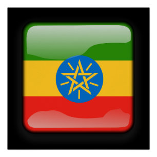 Póster Bandeira da Etiópia