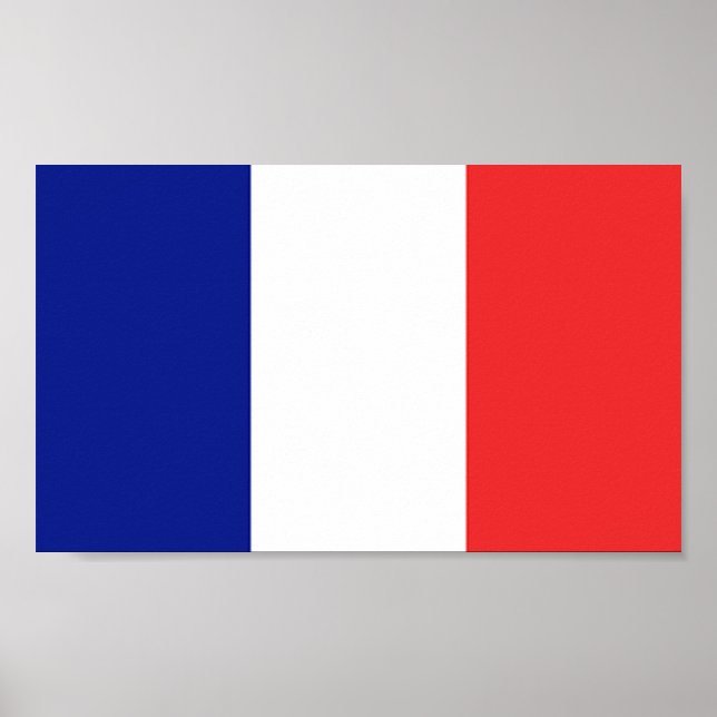 Poster Bandeira da França (Frente)