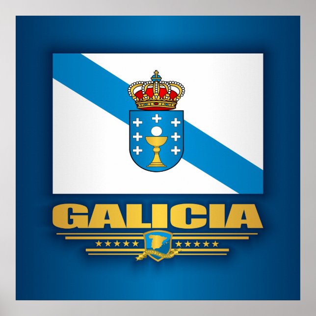 Póster Bandeira da Galiza (Frente)