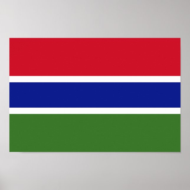Poster Bandeira da Gâmbia (Frente)