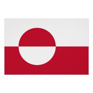 Póster Bandeira da Gronelândia
