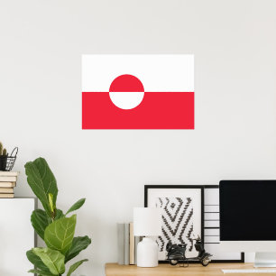 Poster Bandeira da Gronelândia