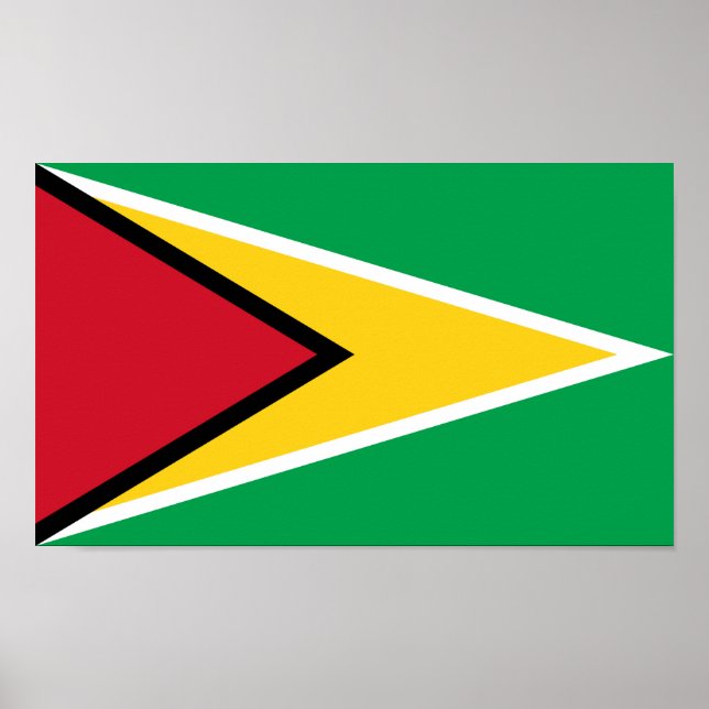 Poster Bandeira da Guiana (Frente)