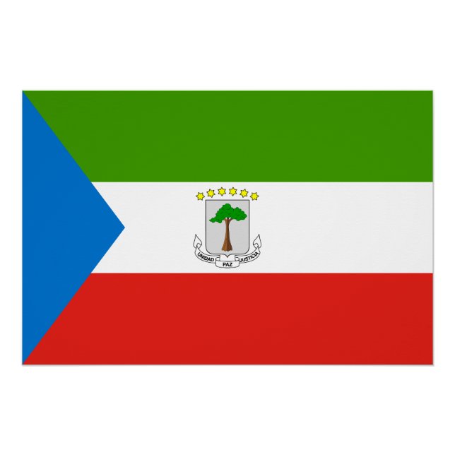 Póster Bandeira da Guiné Equatorial (Frente)