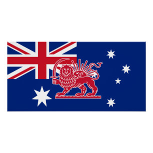 Póster Bandeira da Herança do Leão e do Sol Iraniano Aust