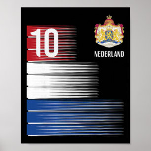 Poster Bandeira da Holanda 10 Laranja Holandesa Futebol H