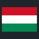Póster Bandeira da Hungria<br><div class="desc">A bandeira húngara é um tricolor horizontal carregado com um emblema no meio. As cores usadas na bandeira são vermelho, branco, verde. A proporção da bandeira húngara é de 1:2. O pavilhão da Hungria foi adotado em 1957. O primeiro uso do atual design de bandeira foi em 1848. A última...</div>