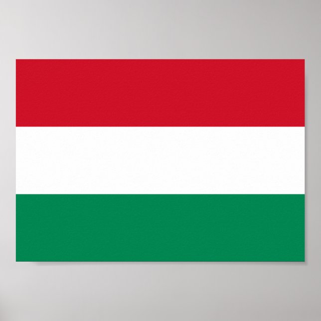 Póster Bandeira da Hungria (Frente)