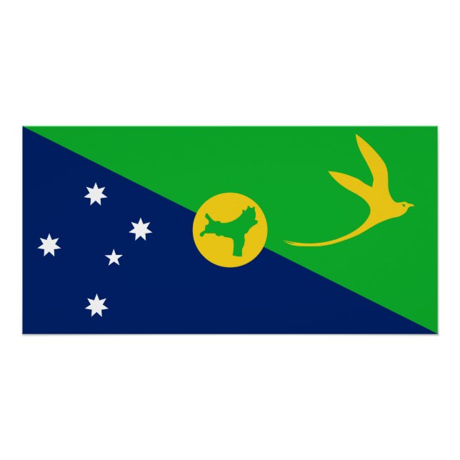 Póster Bandeira da Ilha Christmas (Frente)