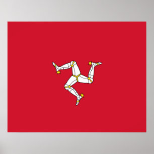 Poster Bandeira da Ilha de Man