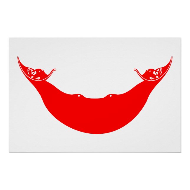 Póster Bandeira da Ilha de Páscoa (Frente)