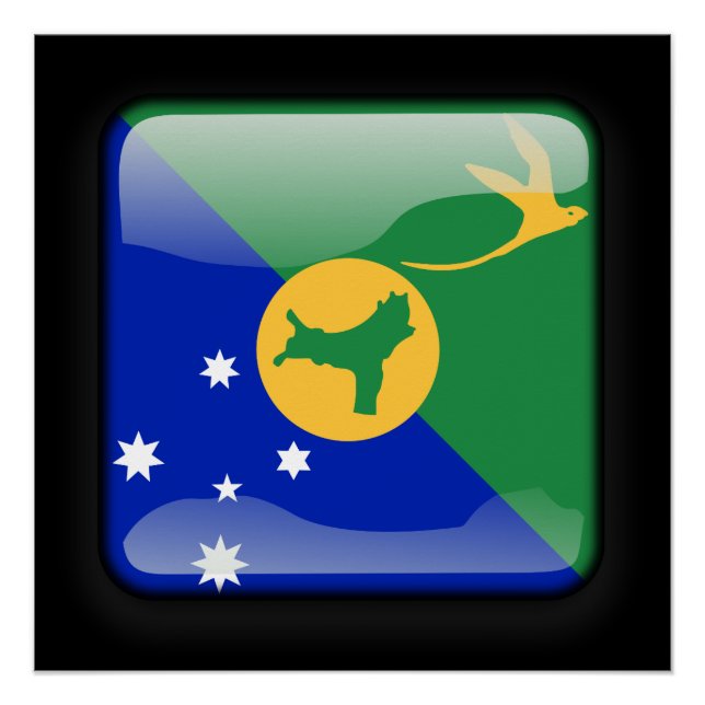 Póster Bandeira da Ilha do Natal (Frente)