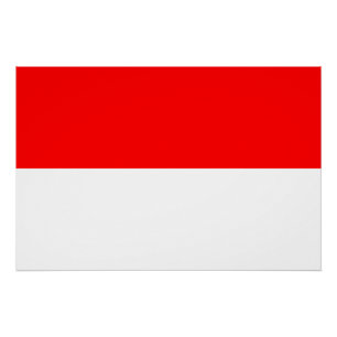 Póster Bandeira da Indonésia