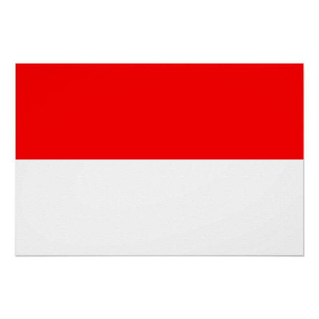 Póster Bandeira da Indonésia (Frente)
