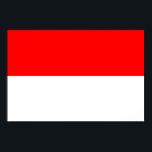 Poster Bandeira da Indonésia<br><div class="desc">Bandeira patriótica da Indonésia</div>