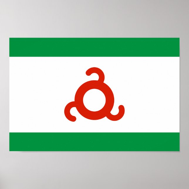 Poster Bandeira da Ingushetia (Frente)