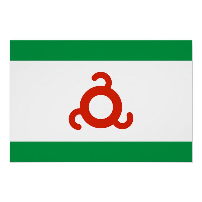 Póster Bandeira da Ingushetia (Frente)
