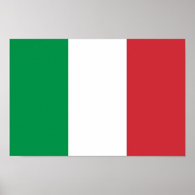 Poster Bandeira da Itália (Frente)