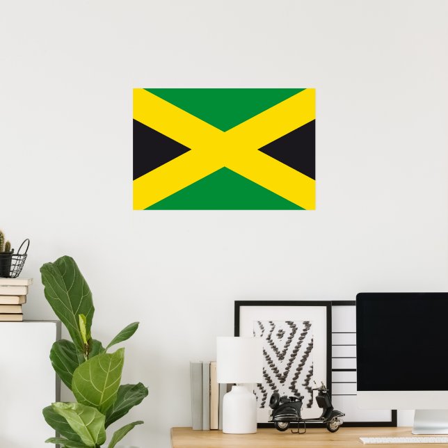 Poster bandeira da Jamaica (Escritório em casa)