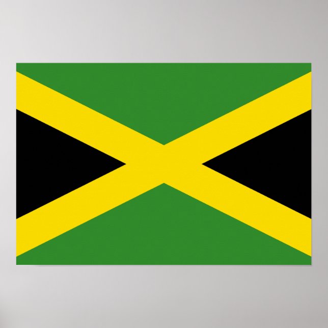 Póster bandeira da Jamaica (Frente)