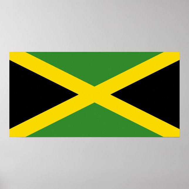 Póster bandeira da Jamaica (Frente)