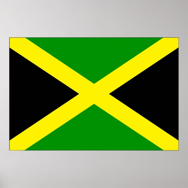 Póster bandeira da Jamaica (Frente)