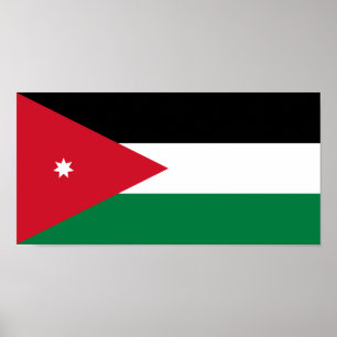 Poster Bandeira da Jordânia