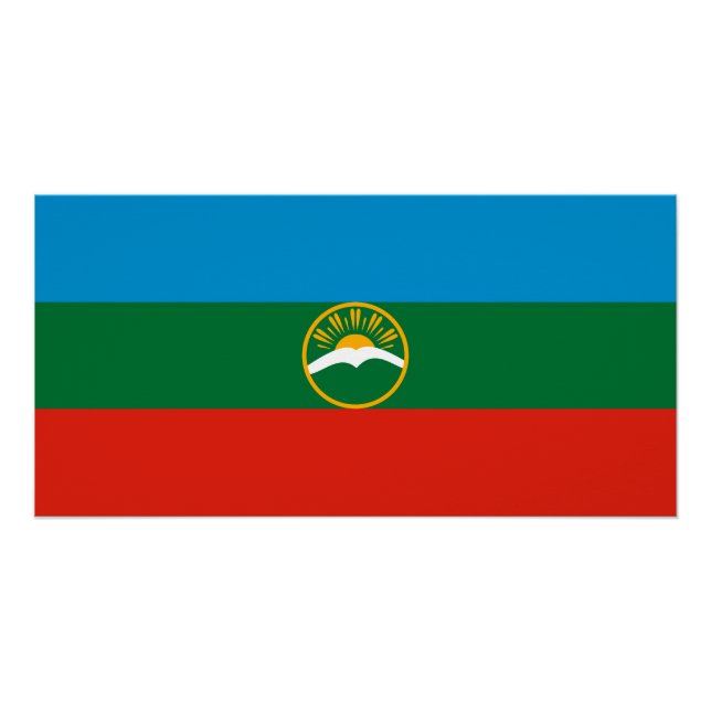 Póster Bandeira da Karachay-Circássia (Frente)