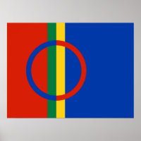 Bandeira da Lapónia (Natal) (Sami) (Laplander)