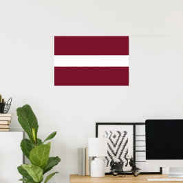 Poster Bandeira da Letónia