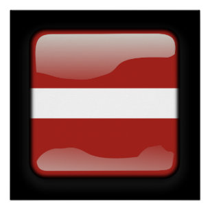 Póster Bandeira da Letónia