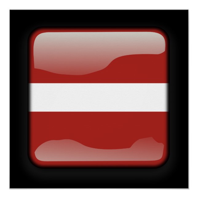 Póster Bandeira da Letónia (Frente)