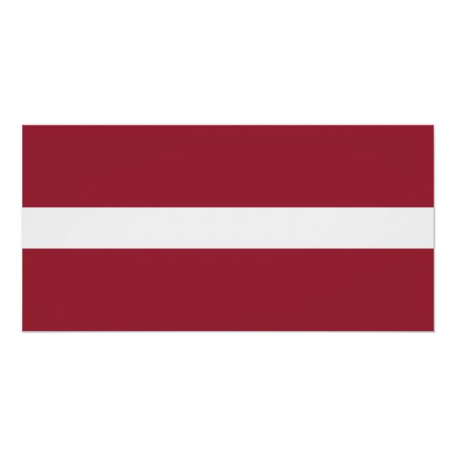 Póster Bandeira da Letónia (Frente)
