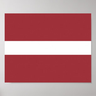 Poster Bandeira da Letónia
