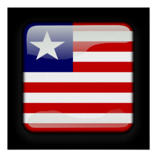 Póster Bandeira da Libéria